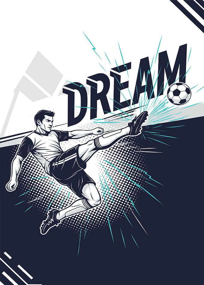 Soccer Player Kicking Ball