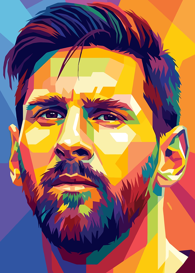 Lionel Messi Pop Art Portrait
