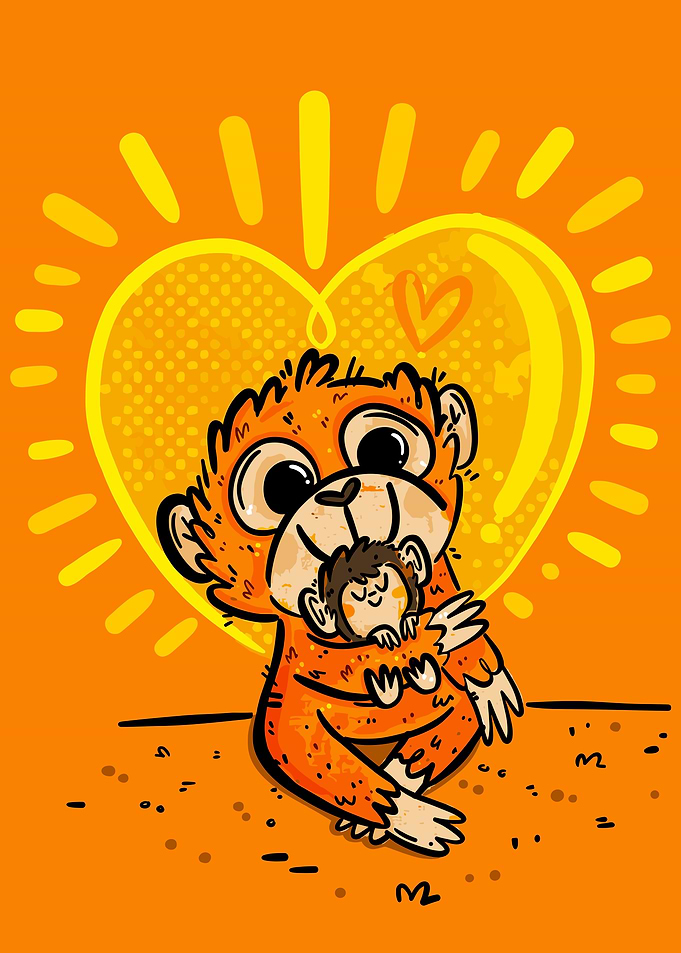Hugging Baby Punch