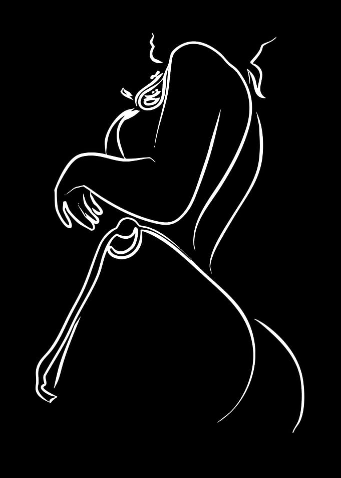 Minimalist Line Art of a Woman
