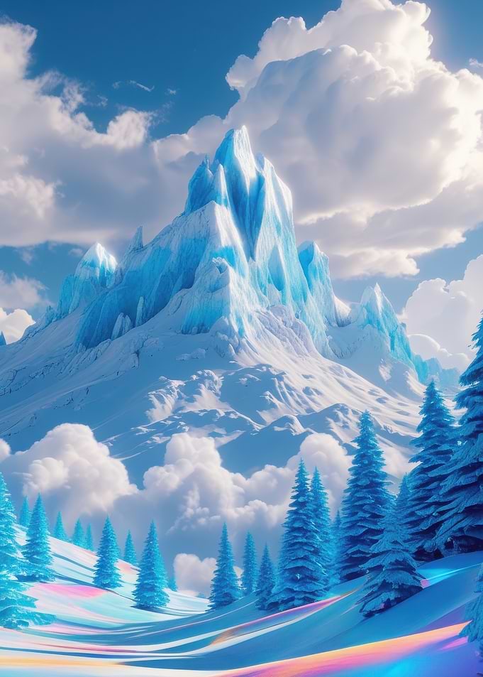 Majestic Ice Mountain Landscape