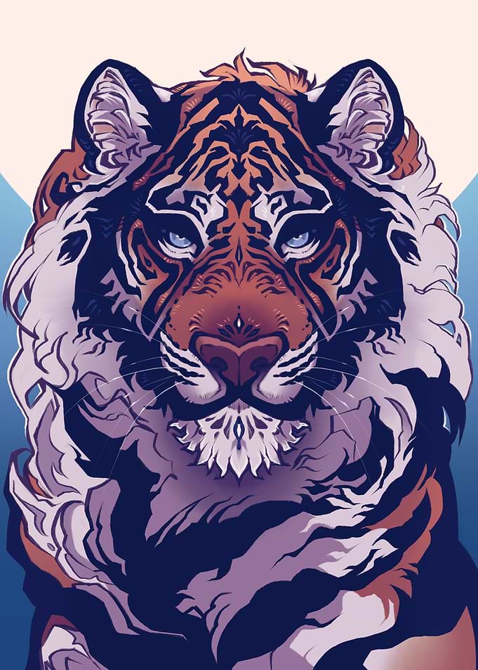 Stylized Tiger Portrait