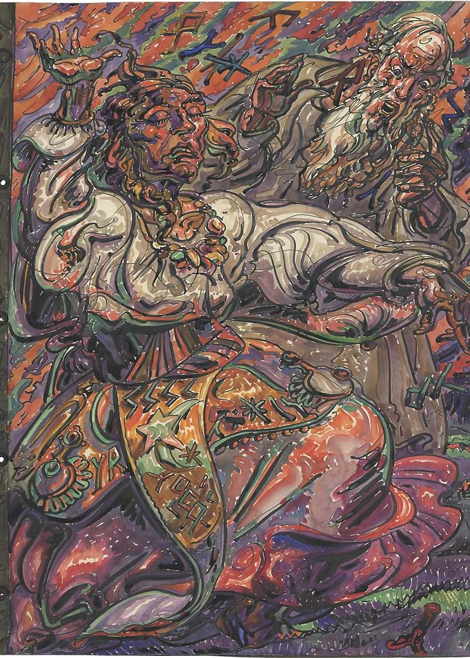 Expressive Figures in Traditional Attire
