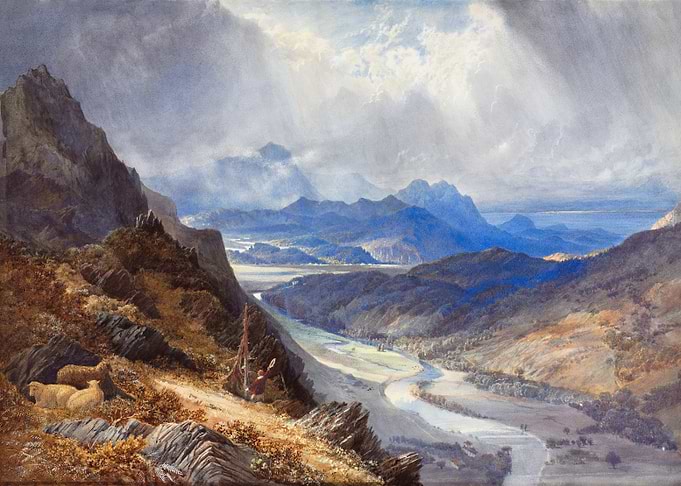 Dramatic Mountain Valley Landscape
