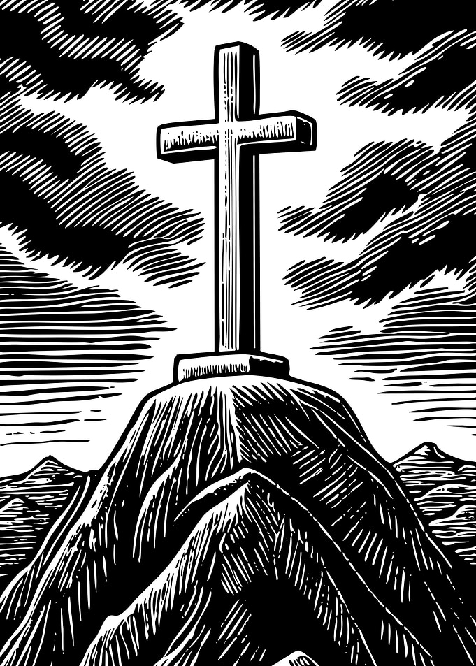 Cross on a Mountain Top