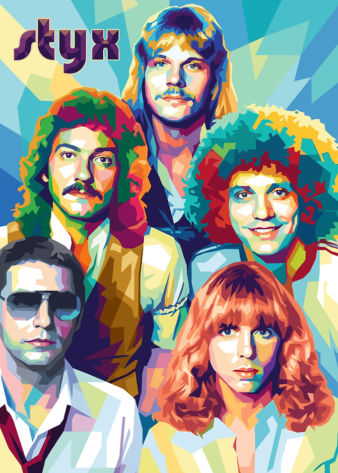 Styx Band Pop Art Portrait