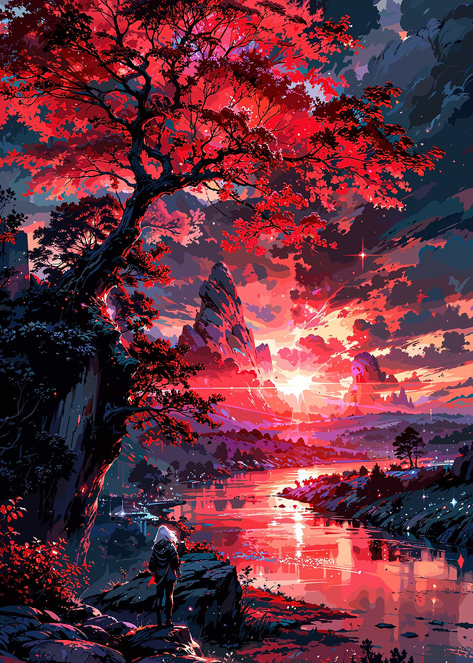 Fantasy Sunset Landscape