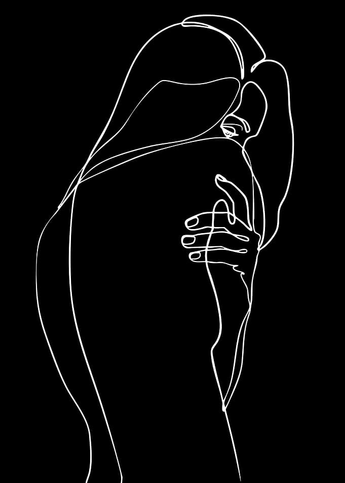 Minimalist Line Art of a Woman