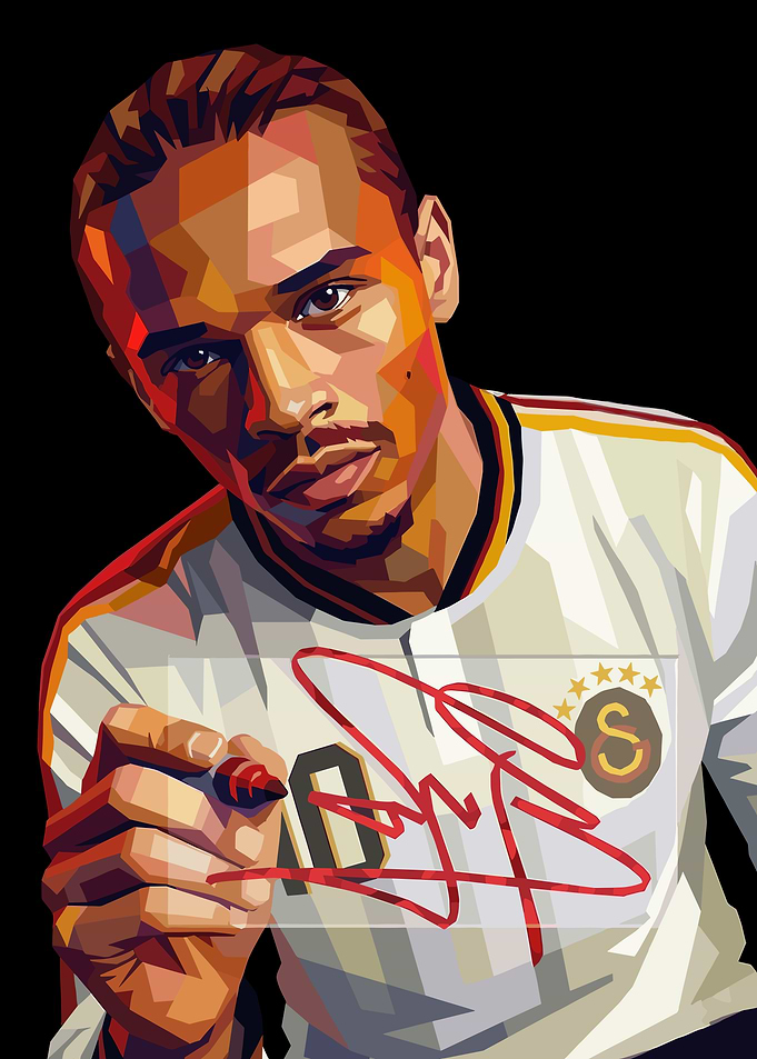 Leroy Sané Pop Art Portrait of a Football Player
