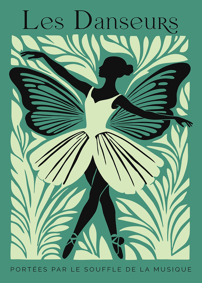Ballet Dancer with Butterfly Wings