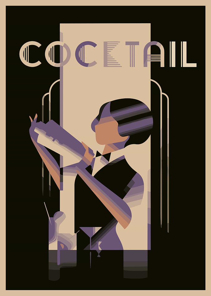 Art Deco Cocktail Poster
