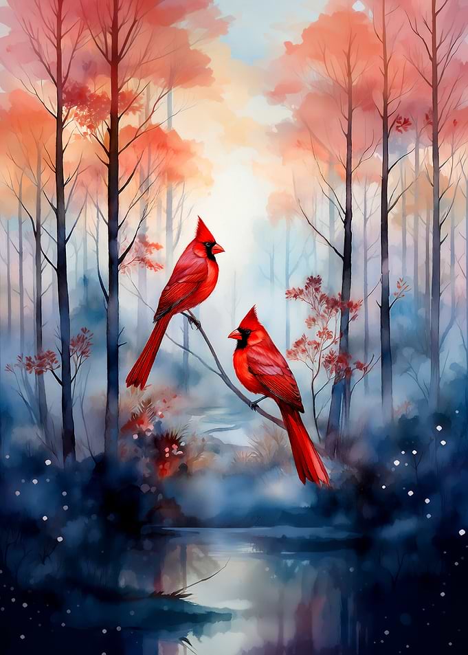 Two Cardinals in a Forest
