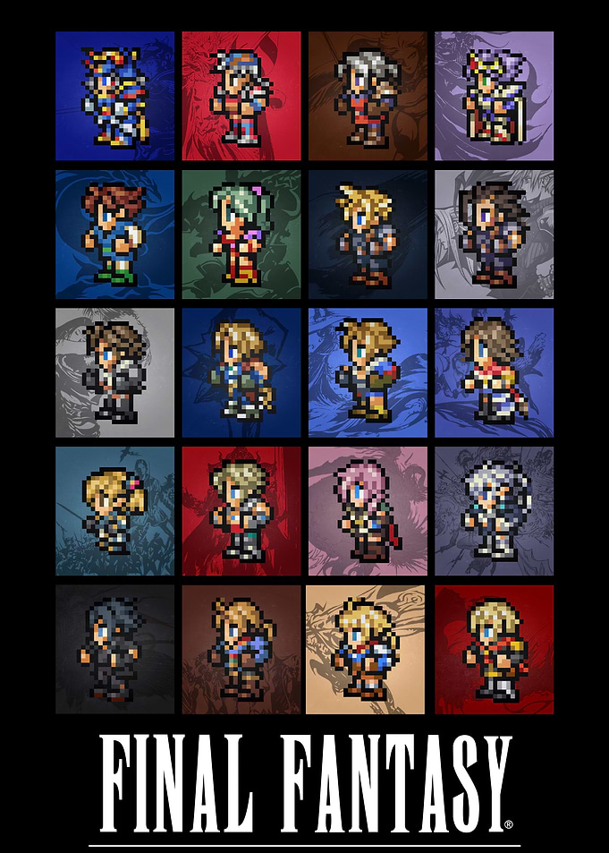 Final Fantasy Pixel Art Characters