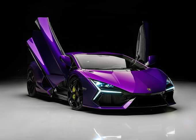 Purple Lamborghini with Scissor Doors