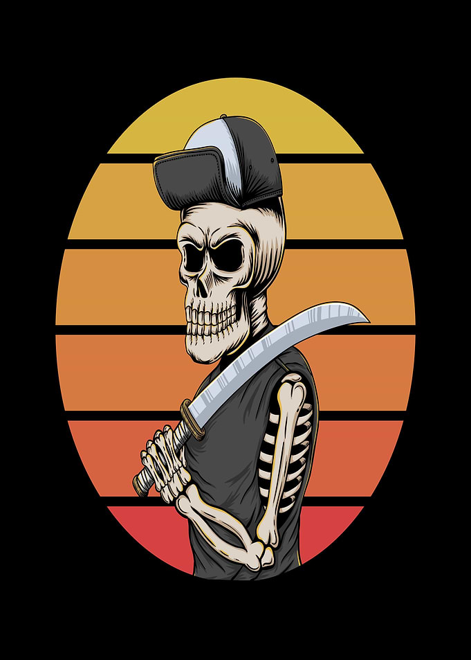 Skeleton with Sword and Cap
