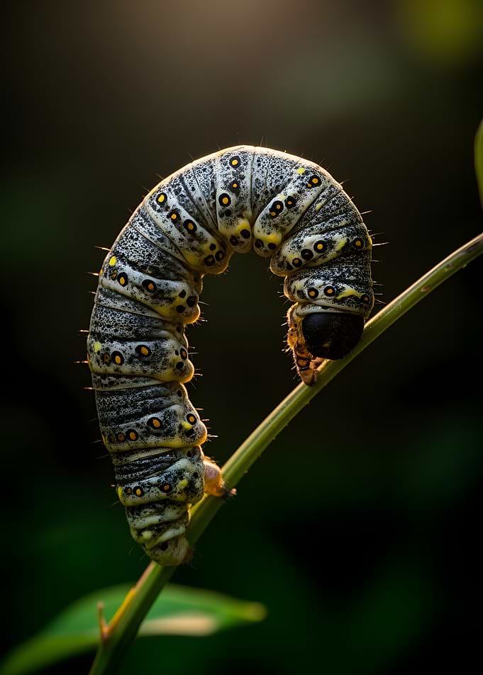 Caterpillar on a Stem