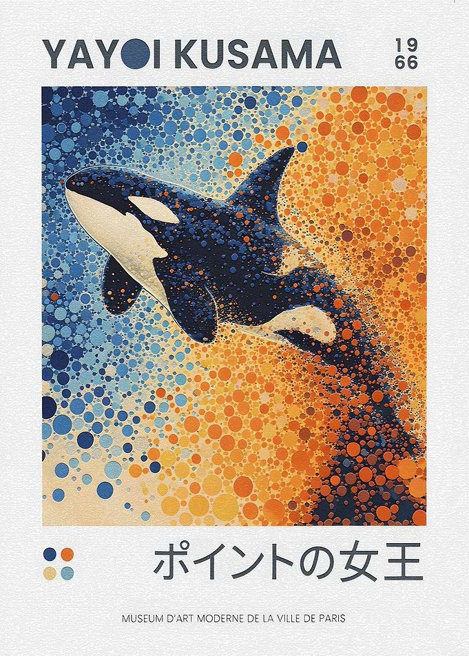 Yayoi Kusama Orca Poster