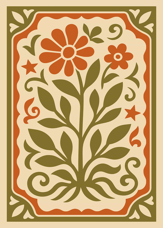 Folk Art Floral Design