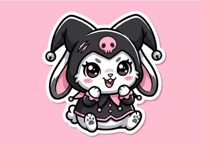 Cute Kuromi Bunny Character