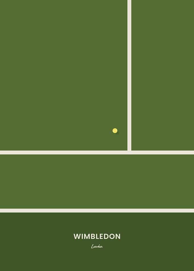 Wimbledon Tennis Court Minimalist Poster