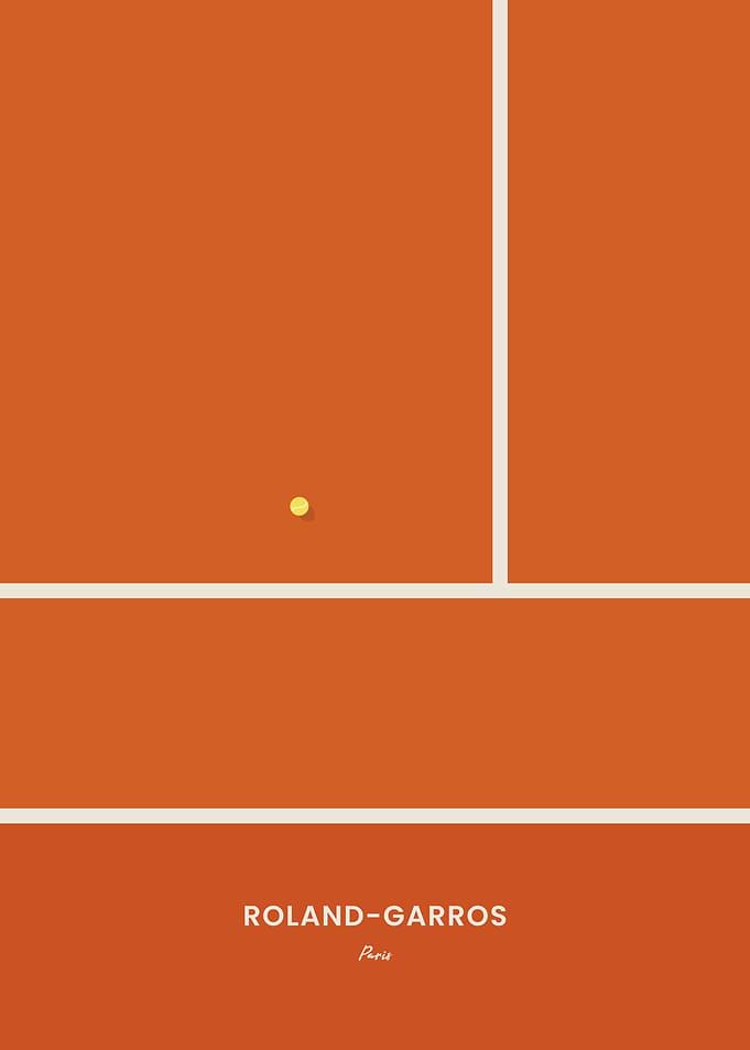 Roland Garros Tennis Court Poster