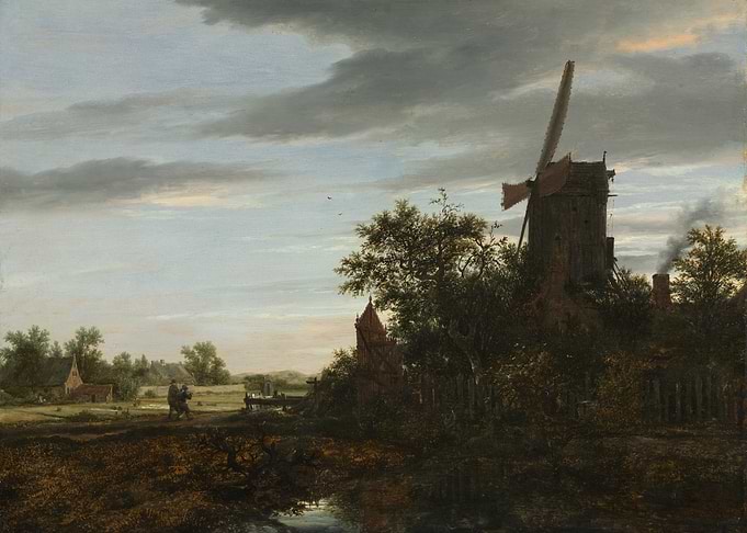 Dutch Landscape with Windmill