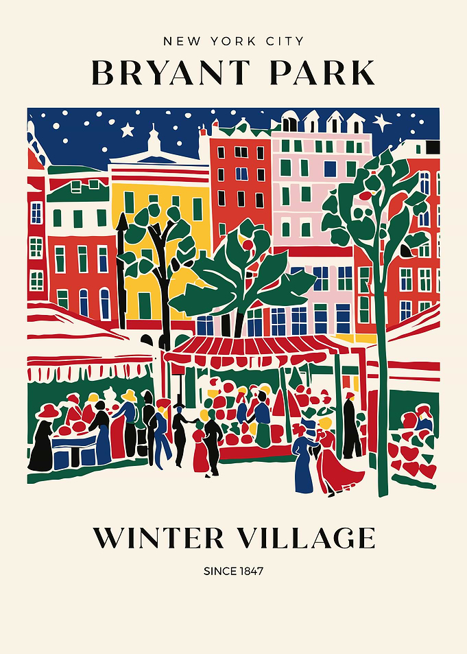 Bryant Park Winter Village Poster