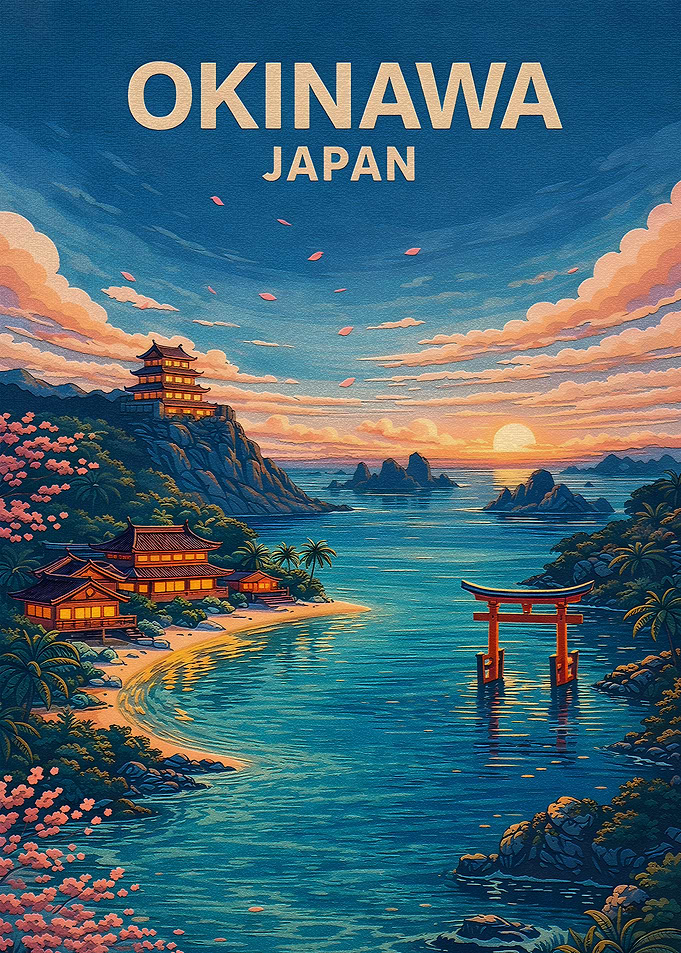 Okinawa Japan Travel Poster