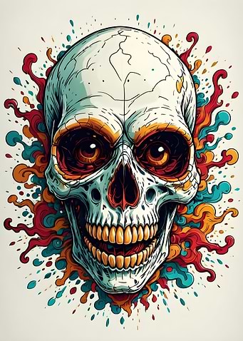 Day of the Dead Skull Art