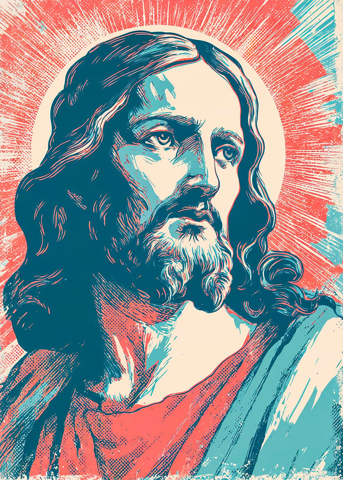 Retro Pop Art Jesus Christ