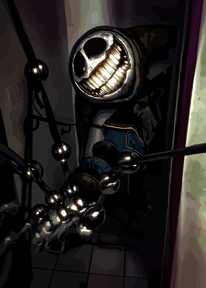 Creepy Character with Wide Grin