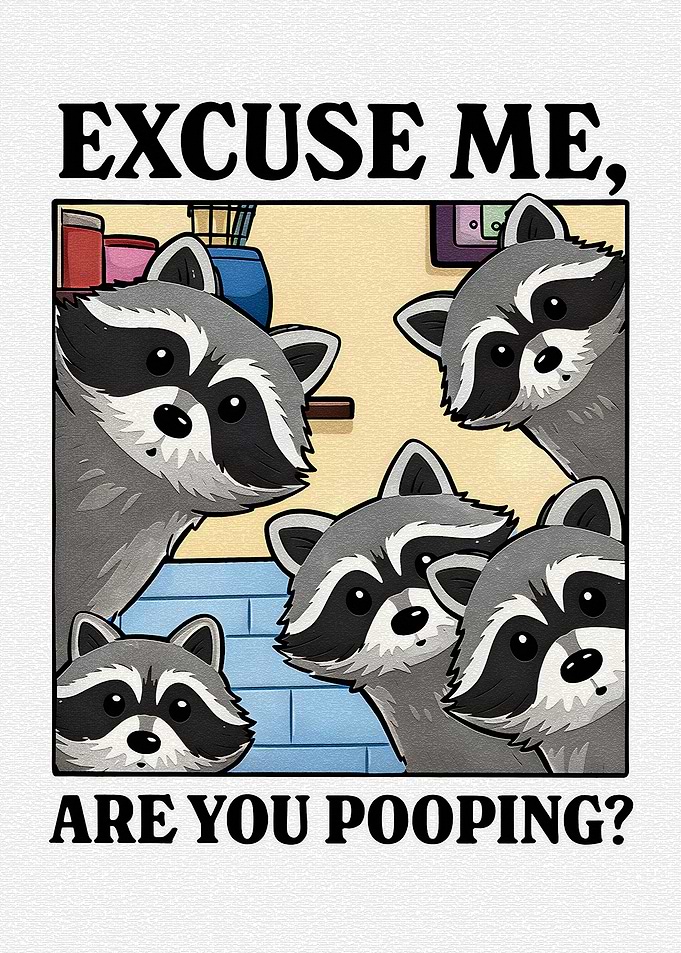 Raccoons Asking 'Are You Pooping?'