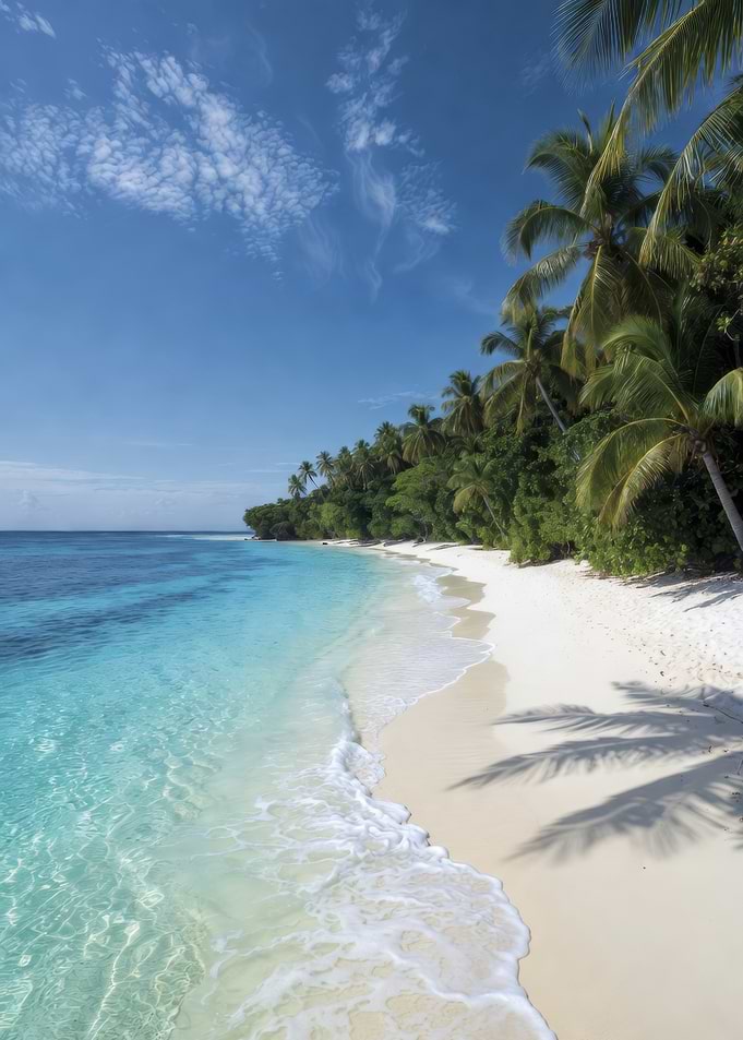 Tropical Beach Paradise with Turquoise Water