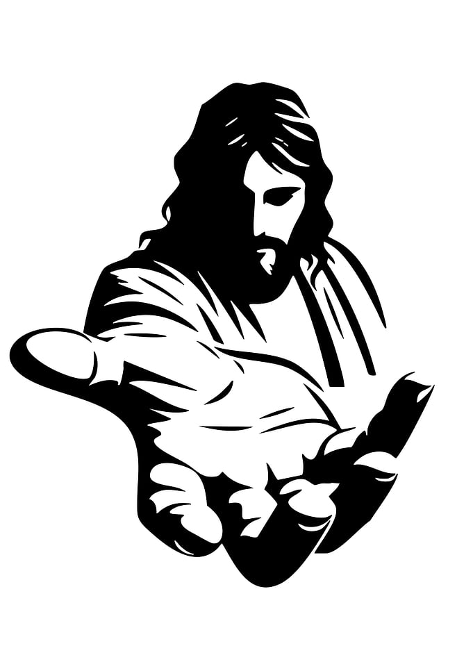 Jesus Offering Open Hand