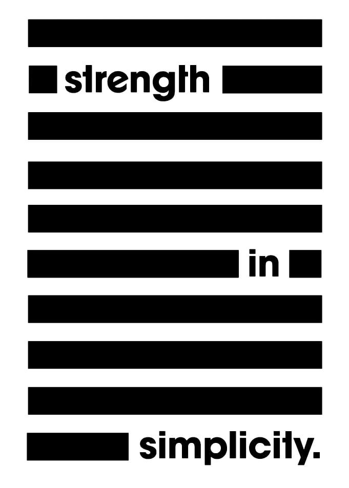 Strength in Simplicity Text Art