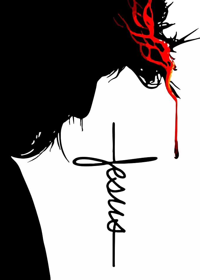 Jesus Crown of Thorns and Cross