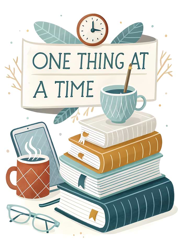 One Thing At A Time Illustration
