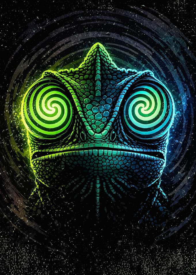 Psychedelic Chameleon Eyes