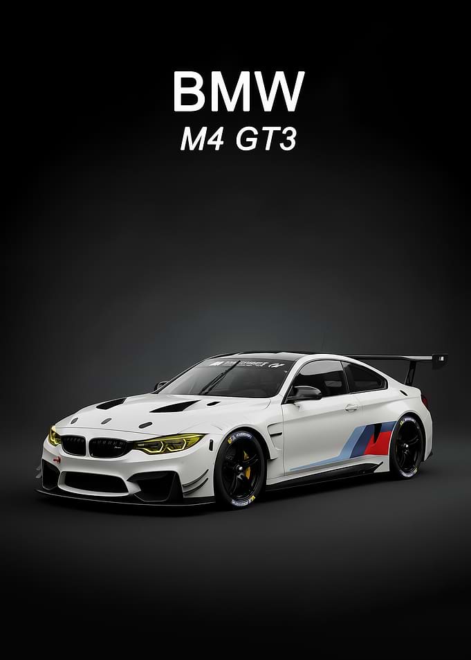 sport BMW M4 GT3 Race Car poster