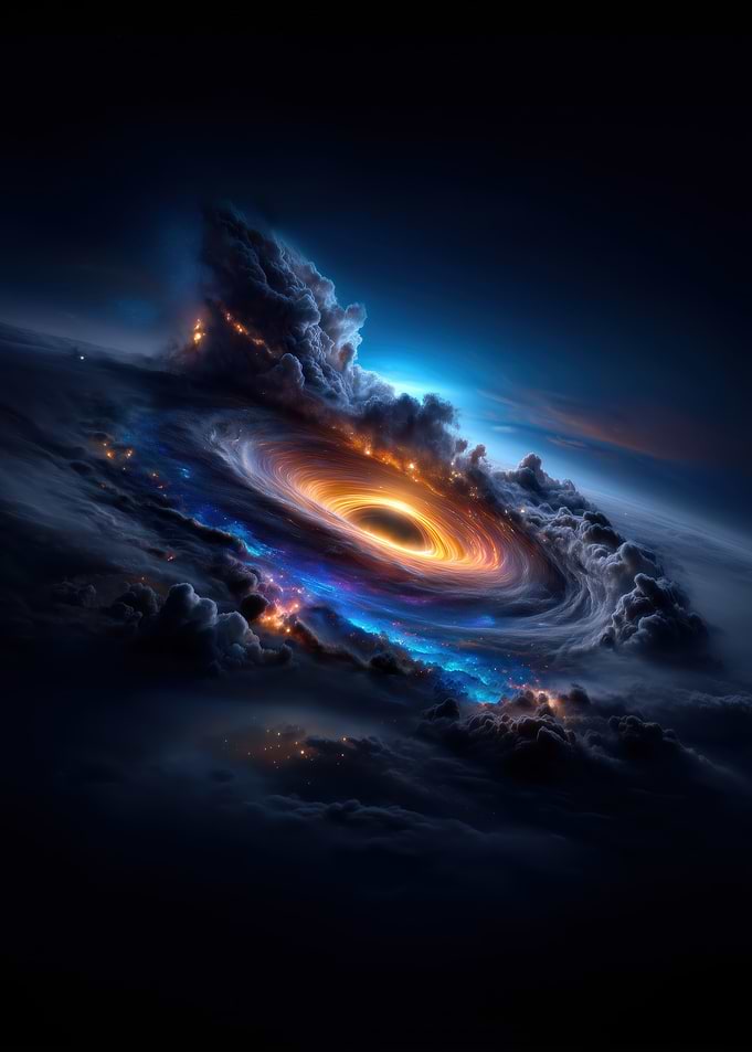 Cosmic Black Hole Swirl