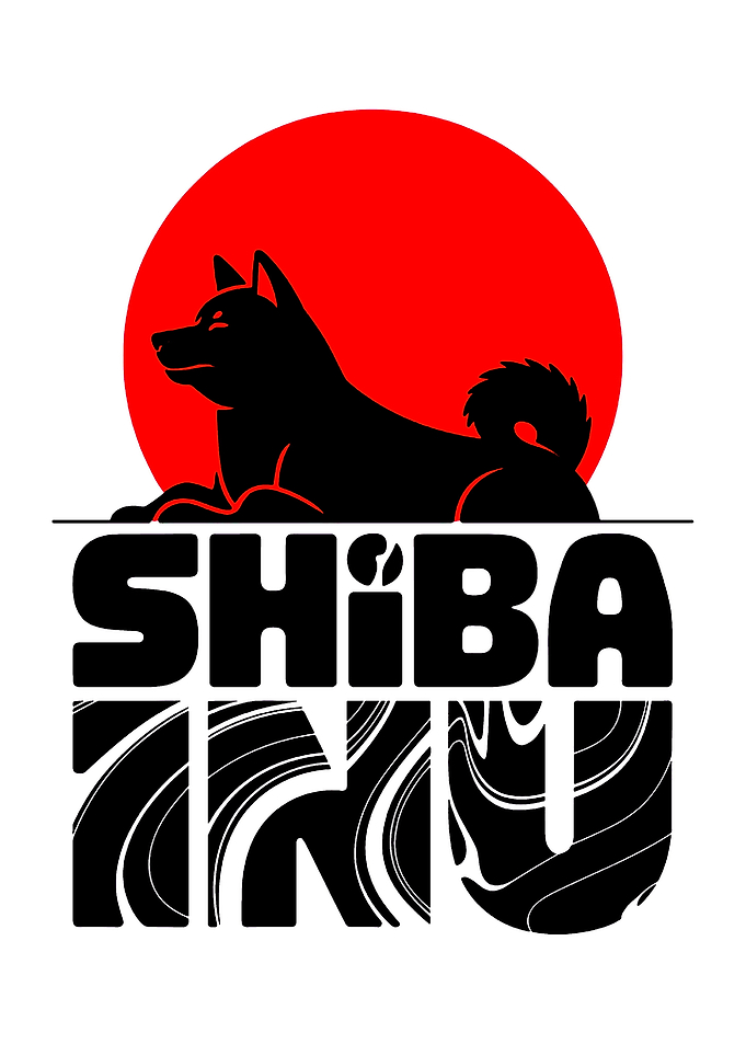 Shiba Inu Dog with Japanese Sun Symbol