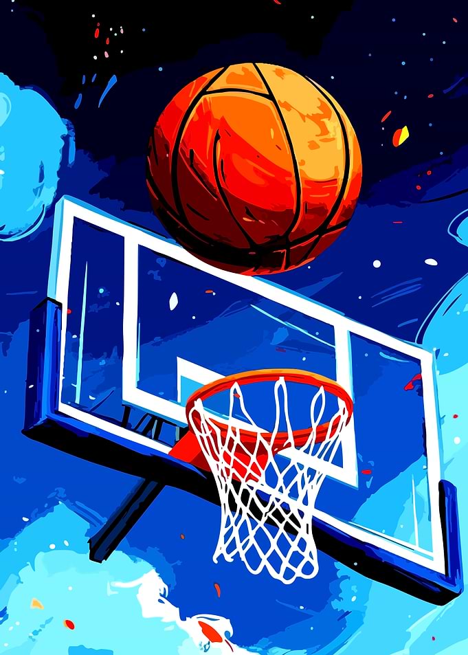 Basketball Hoop and Ball