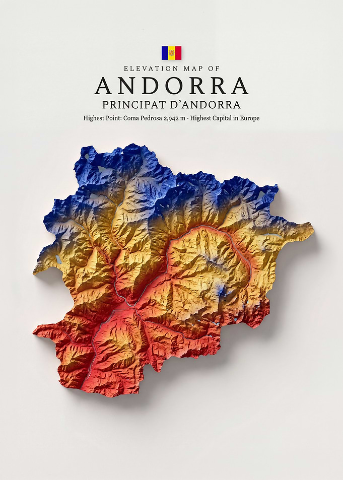 Andorra Elevation Map