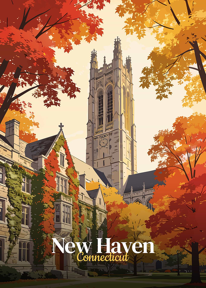 New Haven Connecticut Autumn Scene