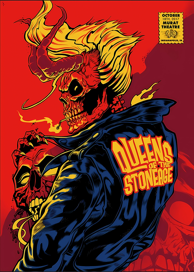 Queens of the Stone Age Skull Poster