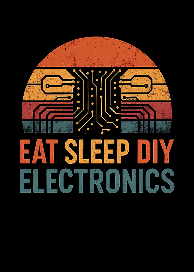 Eat Sleep DIY Electronics Retro Sunset