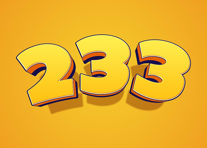 3D Number 233