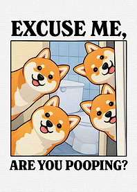 Shiba Inu Dogs Asking 'Are You Pooping?'