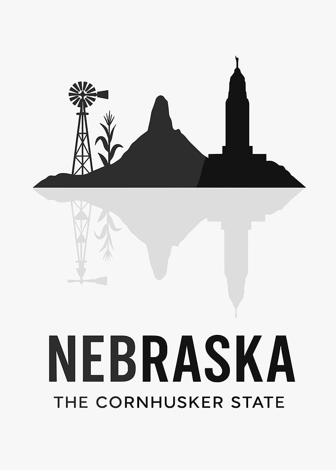 Nebraska Cornhusker State Skyline