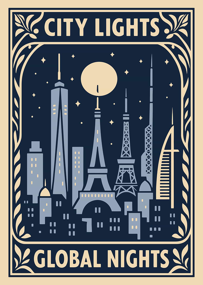 City Lights Global Nights Poster